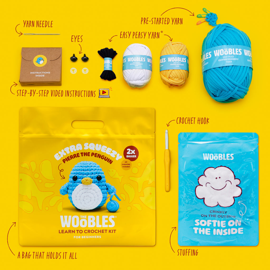 Pierre the Penguin Extra Squeezy Crochet Kit